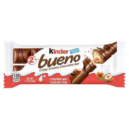 Kinder Bueno Chocolate con Leche y Avellanas 43g (Unitario)