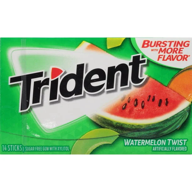 Trident Chicle Sabor Patilla 14g (Unitario)